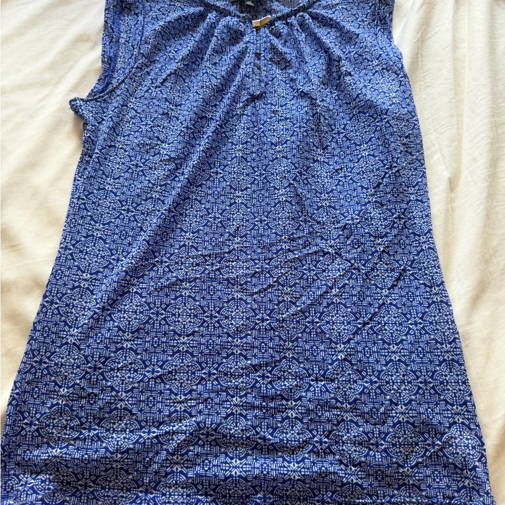 The Limited Blue Geometric Sleeveless Tank